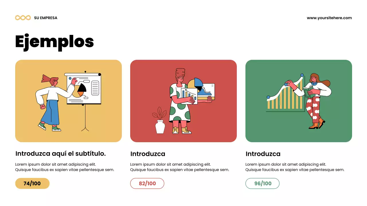 Presentación colorida y moderna de anuncio de equipo