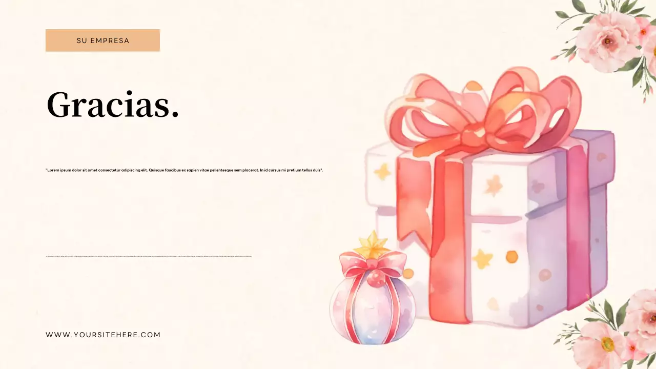 Presentación de invitación para concurso floral beige