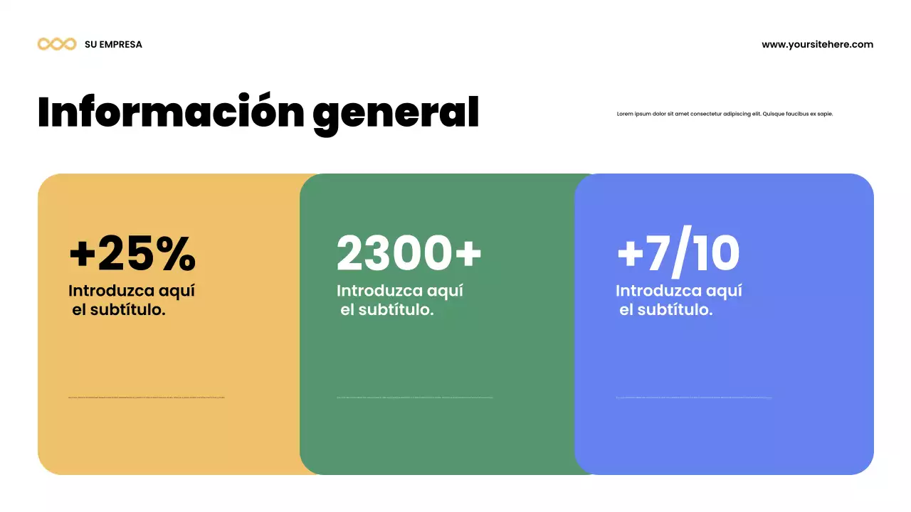 Presentación colorida y moderna de anuncio de equipo