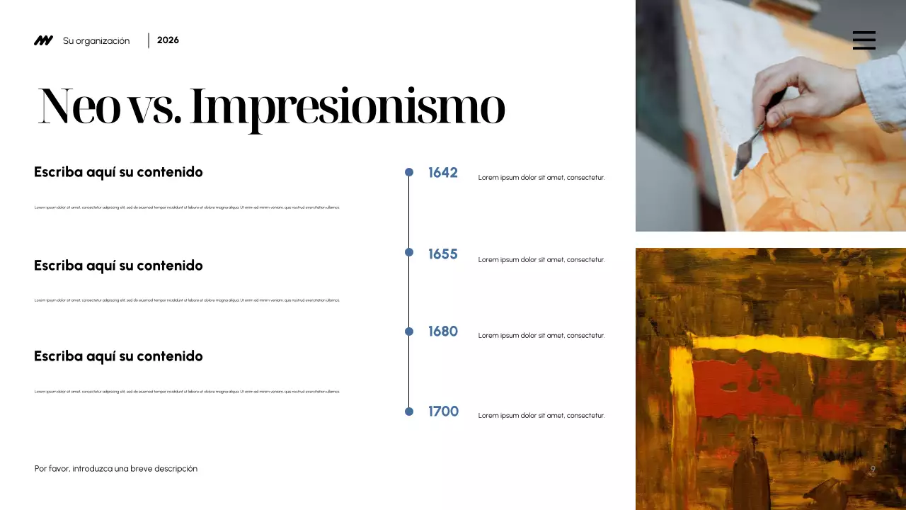 Presentación de la invitación a la exposición de arte estético neón