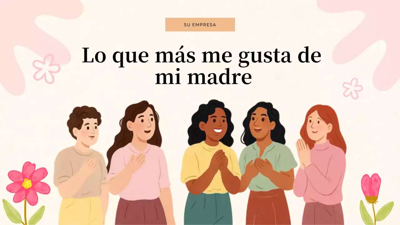 Presentación de invitación para concurso floral beige