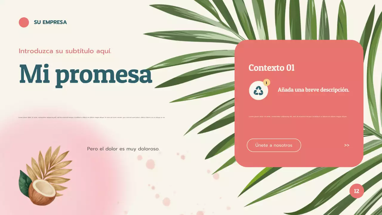 Presentación de aprendizaje sobre coral tropical