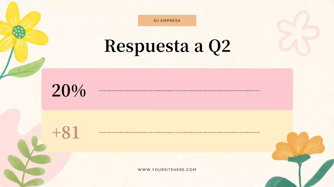 Presentación de invitación para concurso floral beige