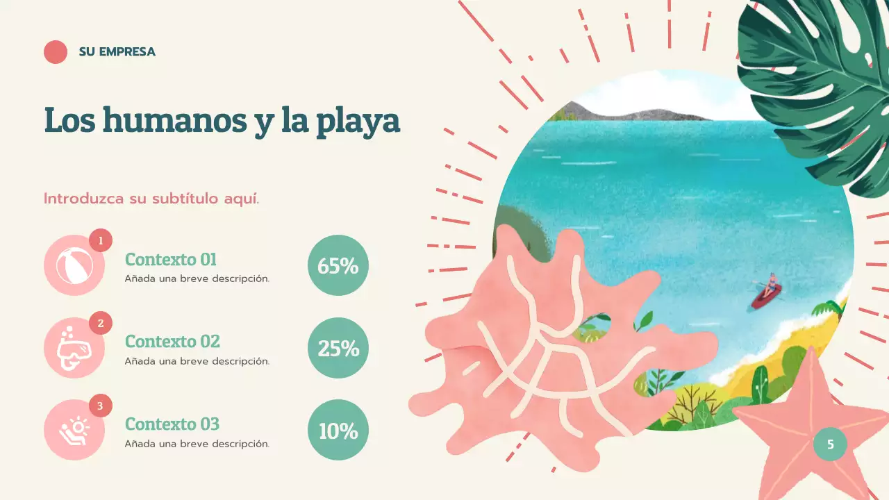 Presentación de aprendizaje sobre coral tropical