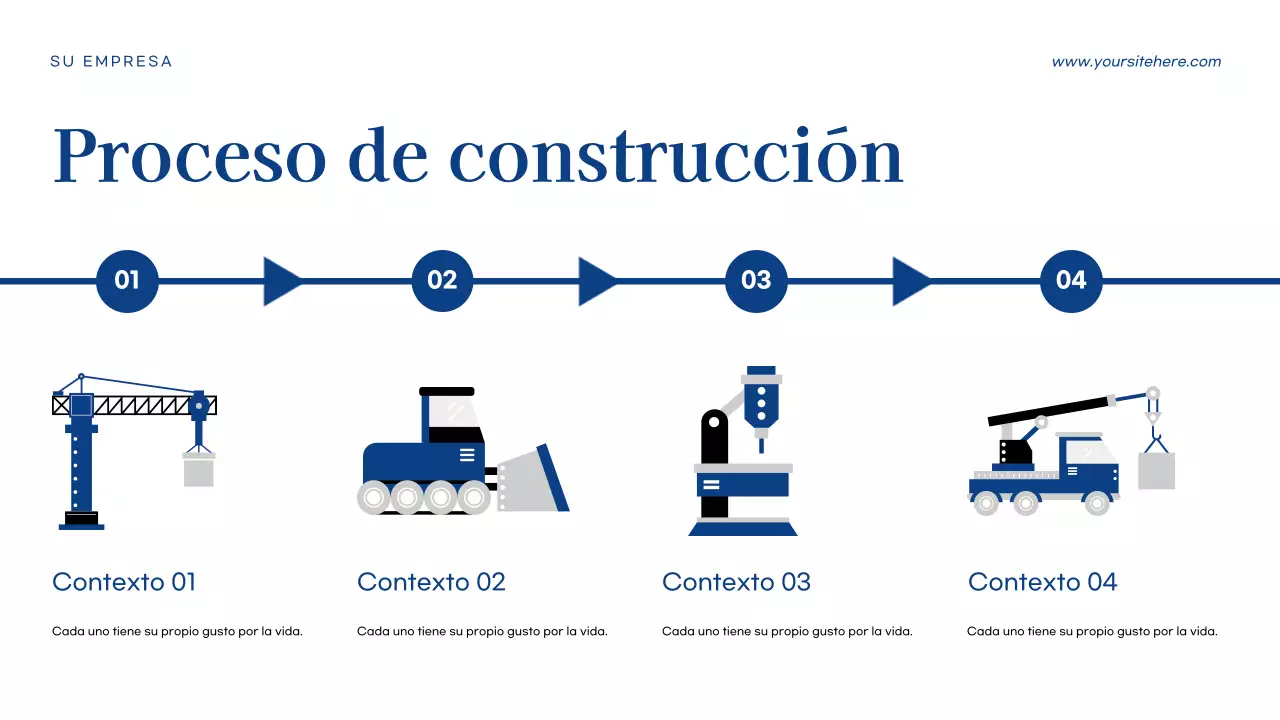Presentación empresarial moderna en azul
