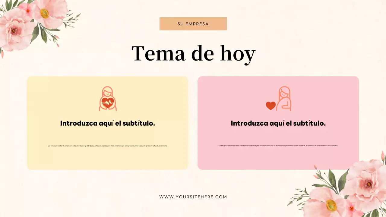 Presentación de invitación para concurso floral beige