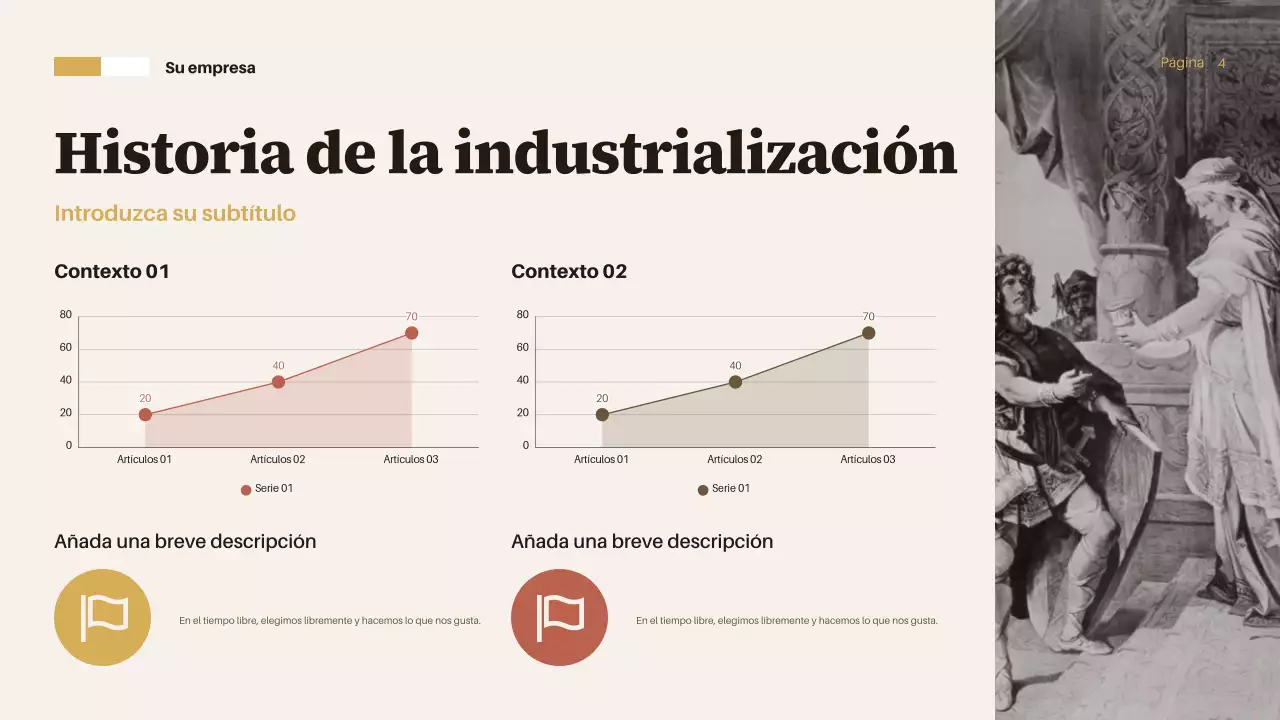 Presentación del informe sobre industrialización de Brown Vintage