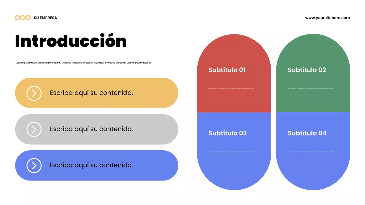 Presentación colorida y moderna de anuncio de equipo