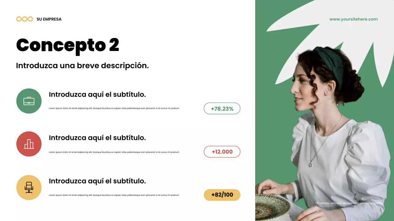 Presentación colorida y moderna de anuncio de equipo