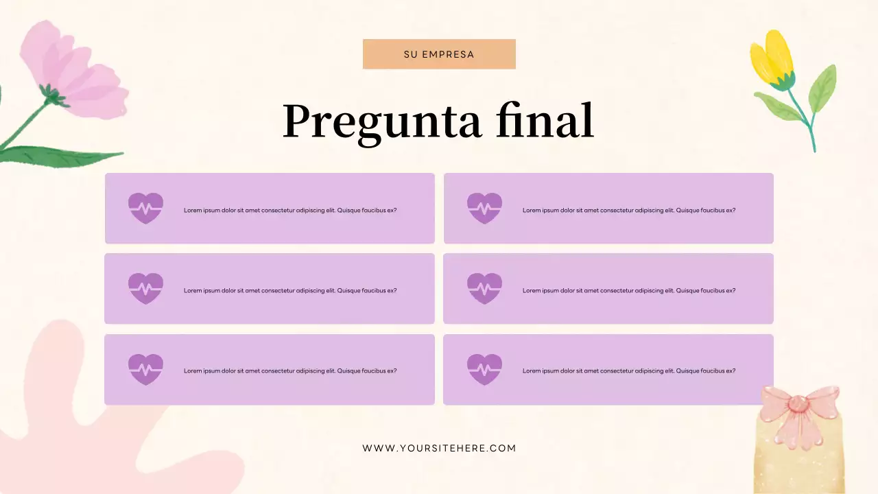 Presentación de invitación para concurso floral beige