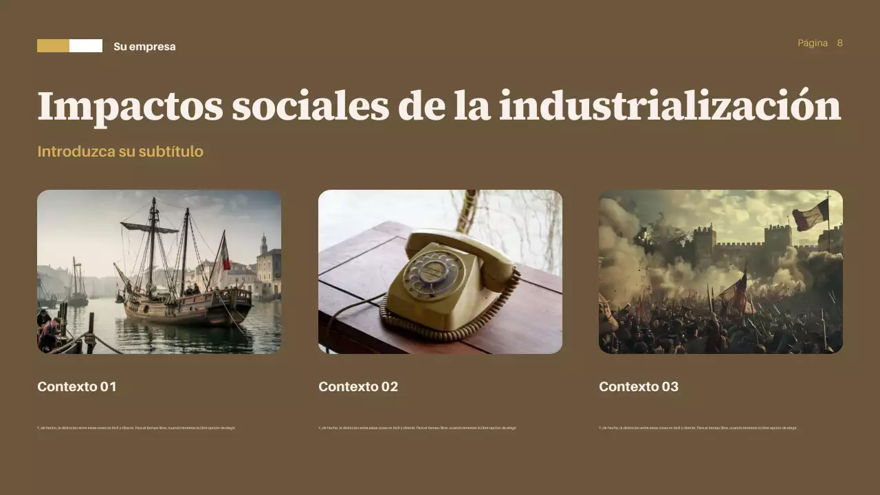 Presentación del informe sobre industrialización de Brown Vintage