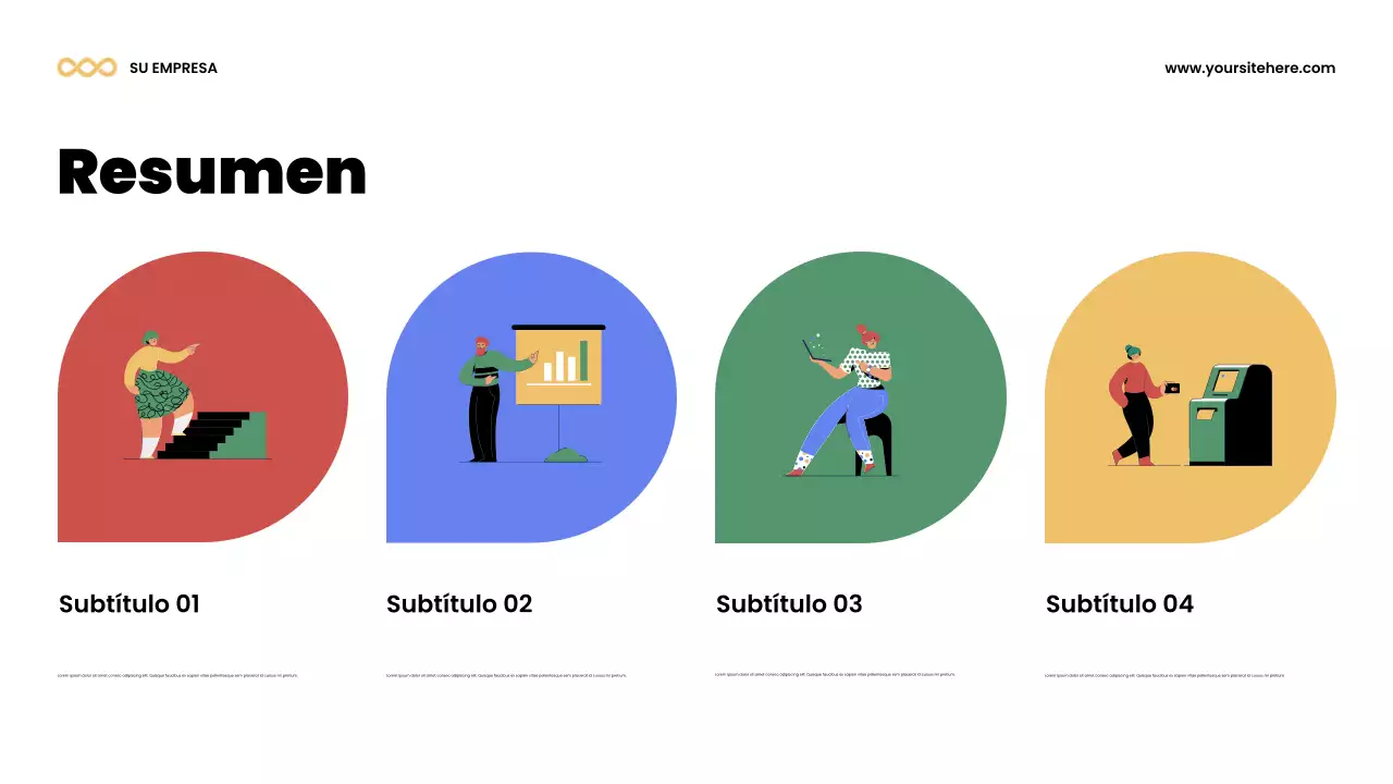 Presentación colorida y moderna de anuncio de equipo