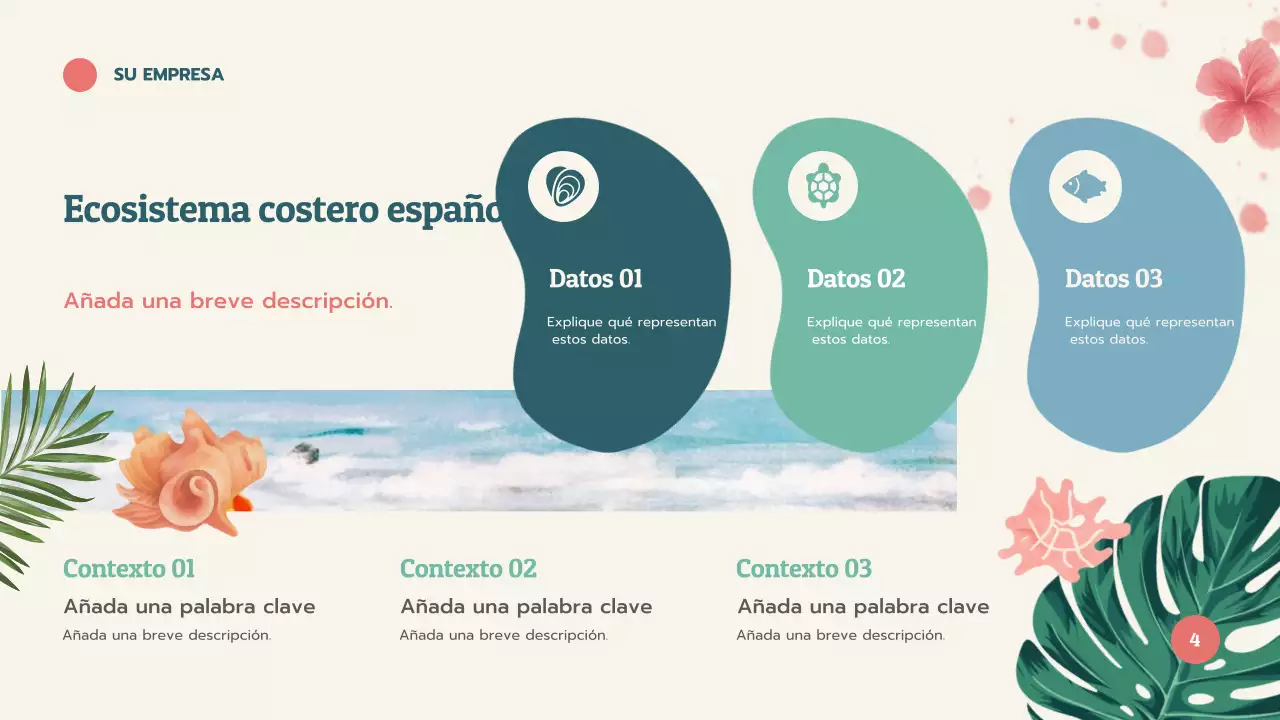 Presentación de aprendizaje sobre coral tropical