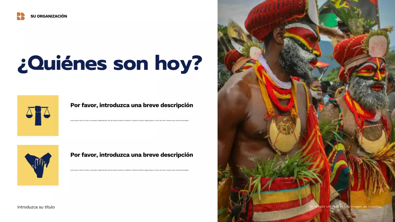 Presentación de la cultura tradicional beige