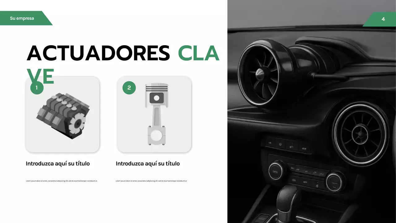 Presentación automotriz moderna en negro