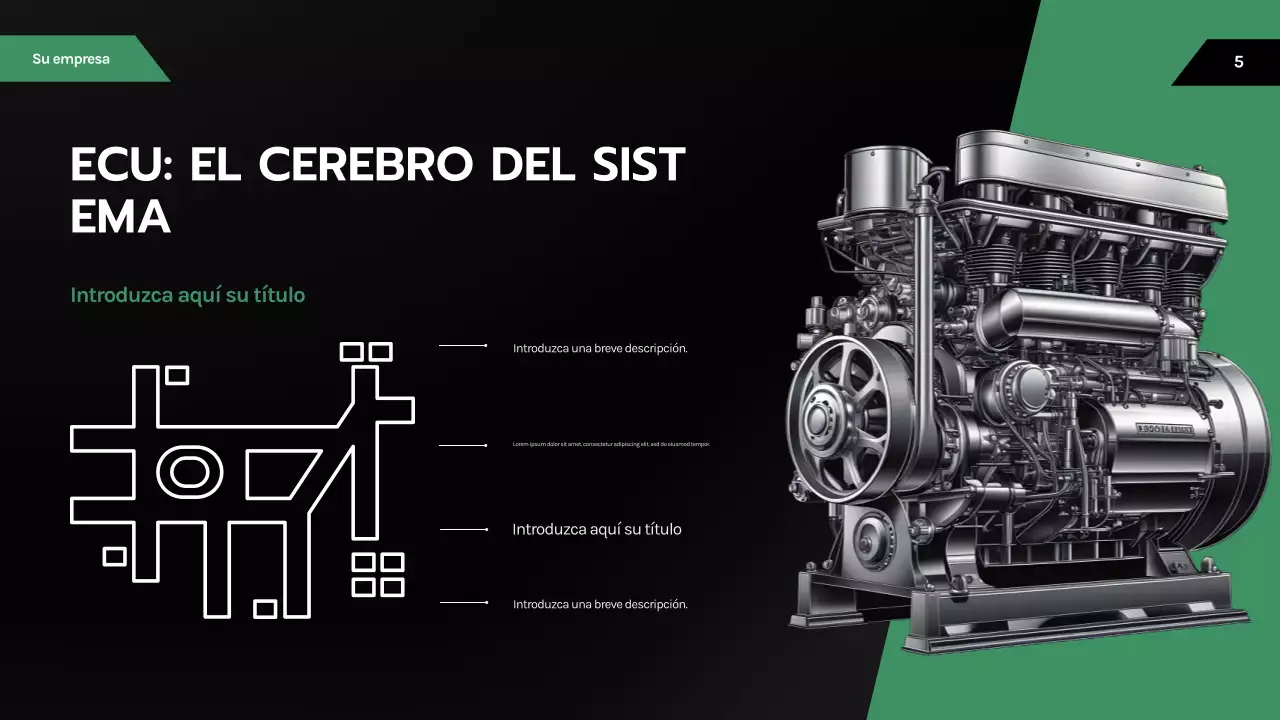 Presentación automotriz moderna en negro