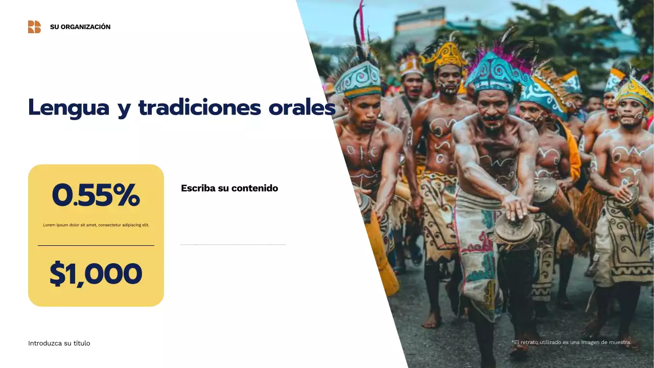 Presentación de la cultura tradicional beige