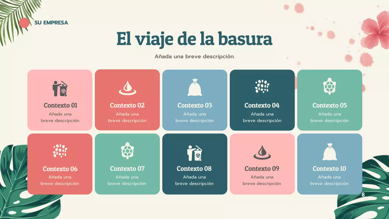 Presentación de aprendizaje sobre coral tropical