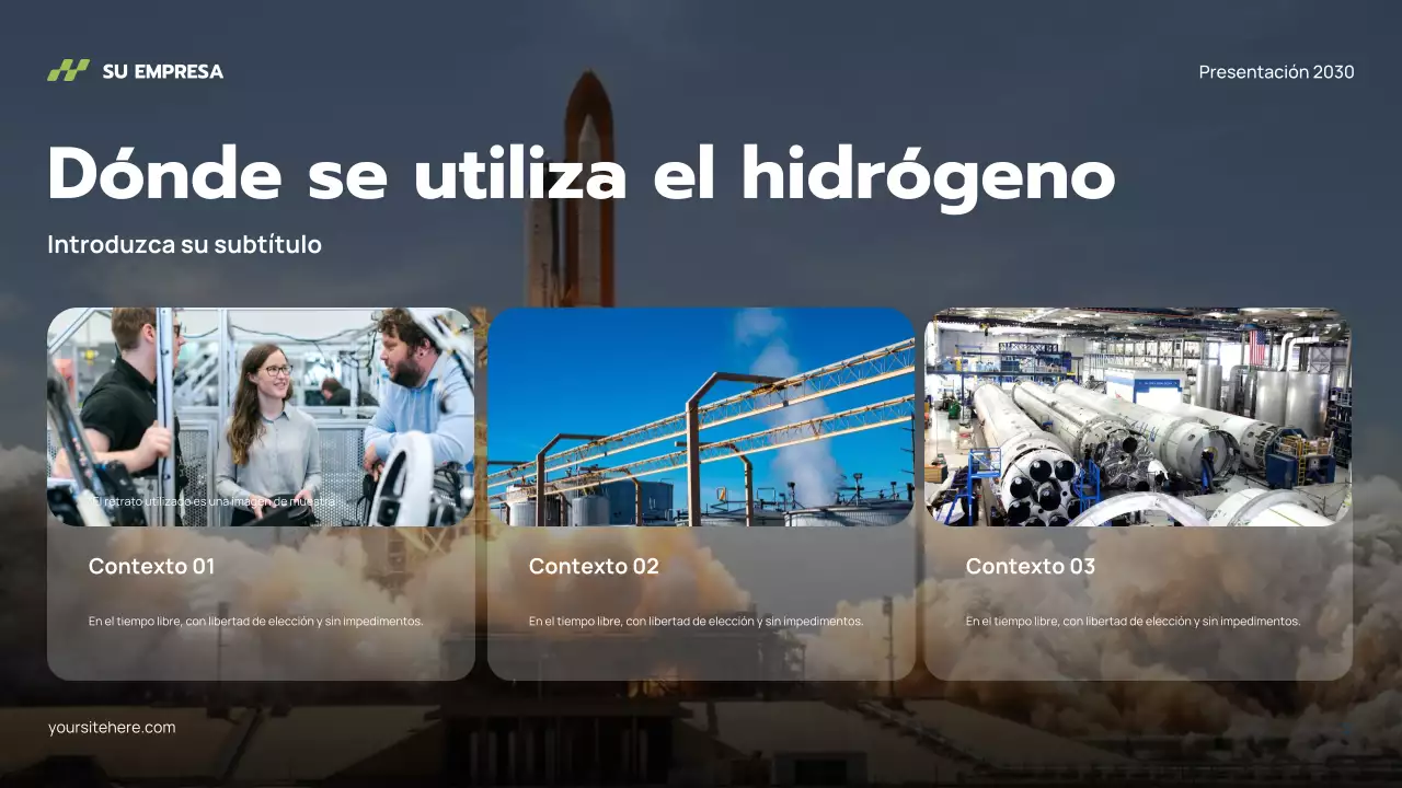 Presentación del hidrógeno moderno gris