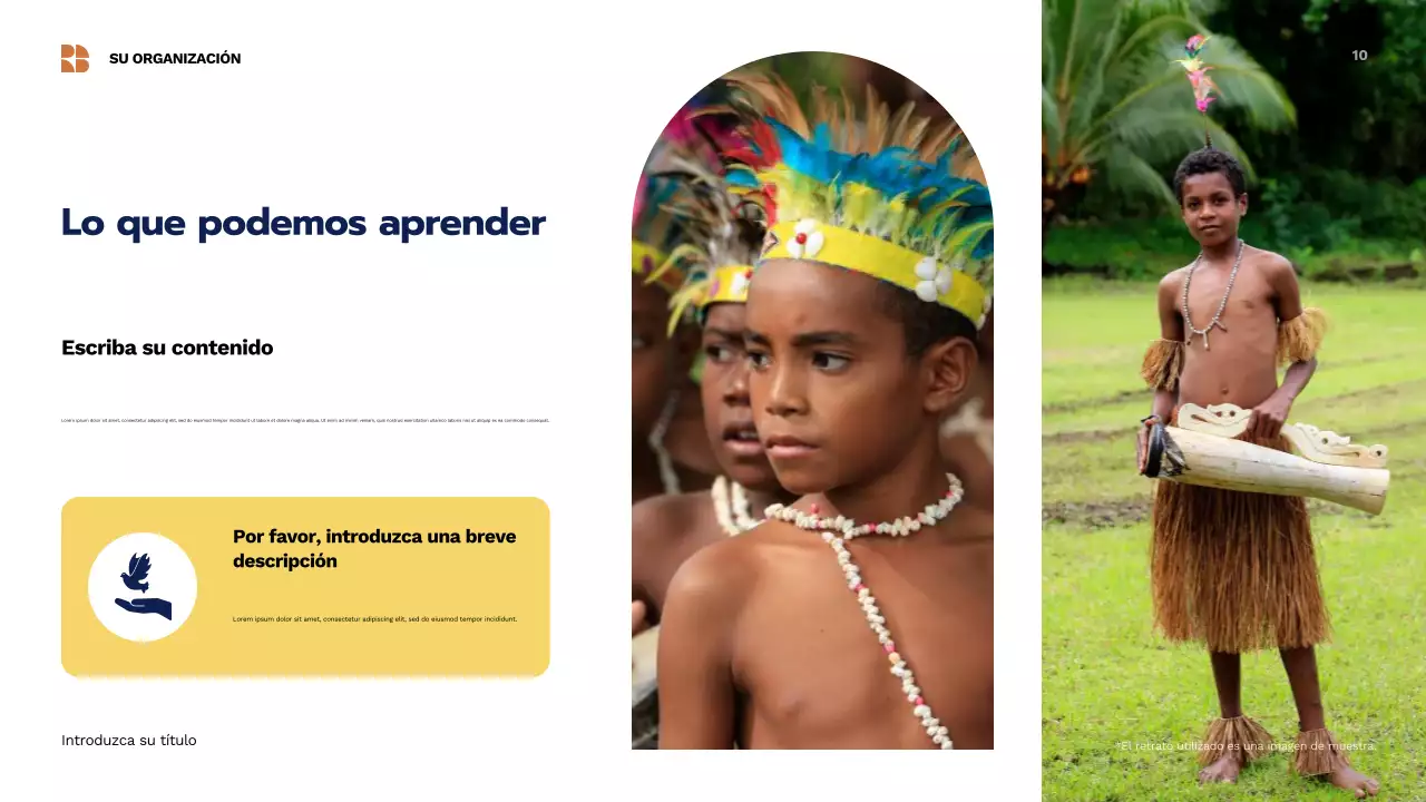 Presentación de la cultura tradicional beige