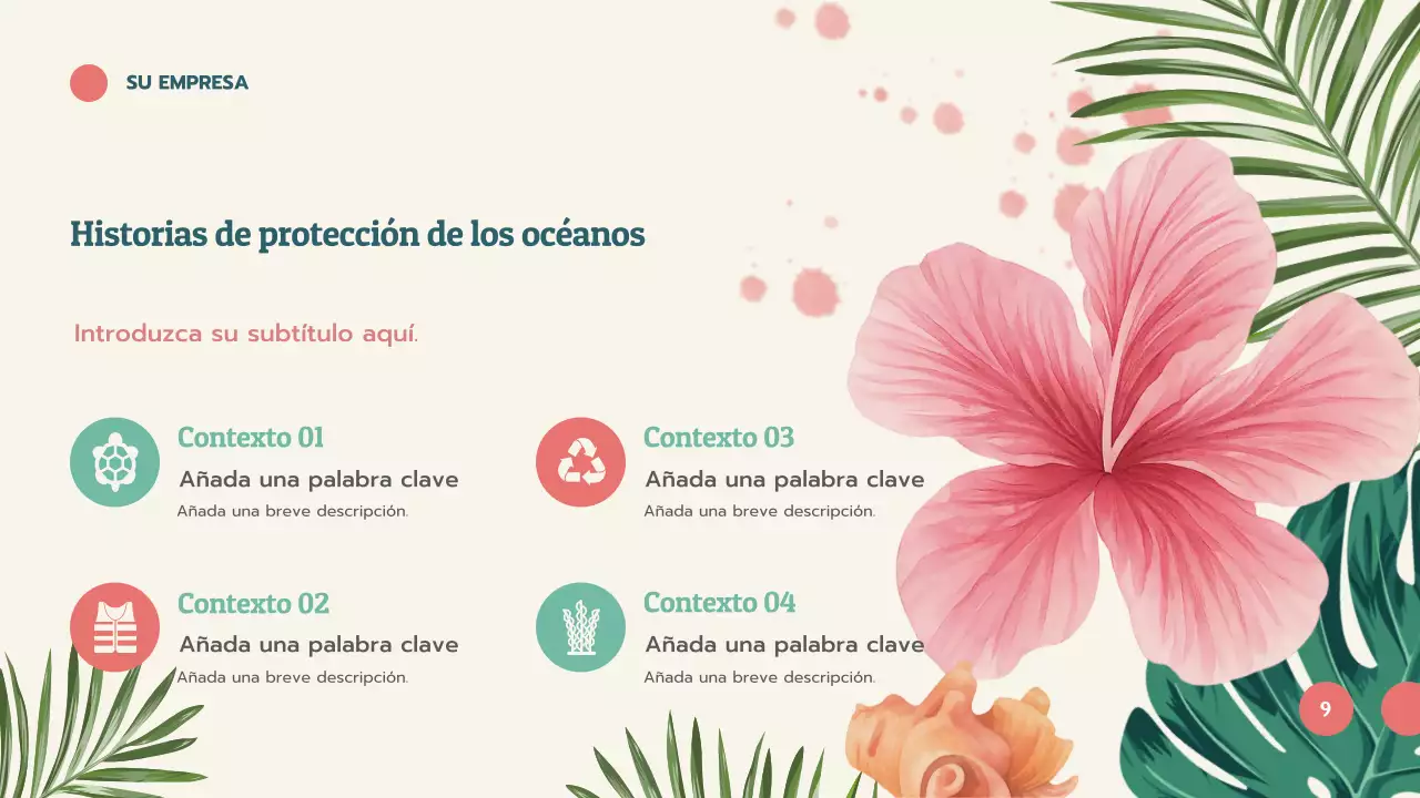 Presentación de aprendizaje sobre coral tropical