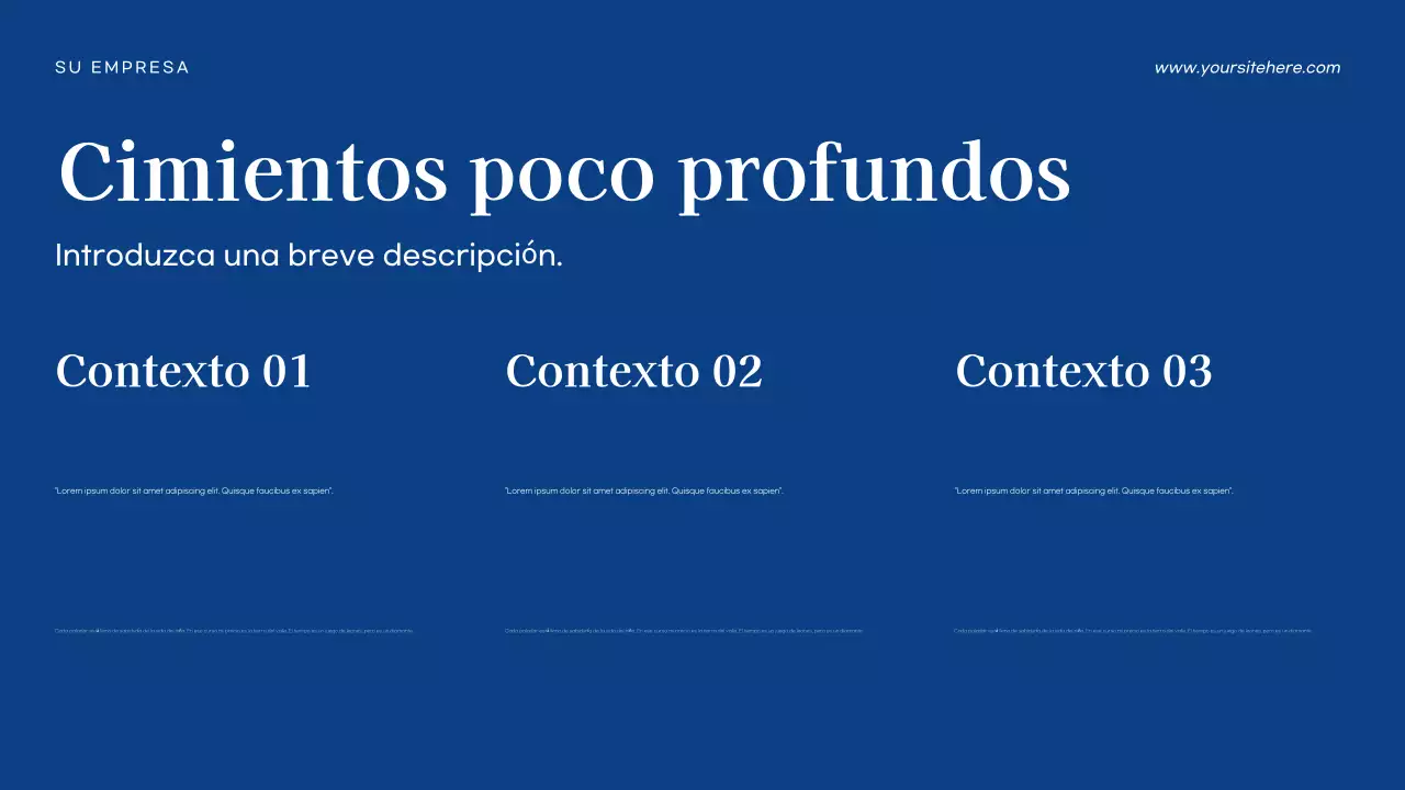 Presentación empresarial moderna en azul