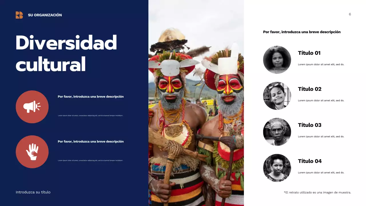 Presentación de la cultura tradicional beige