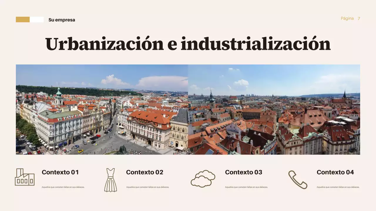 Presentación del informe sobre industrialización de Brown Vintage