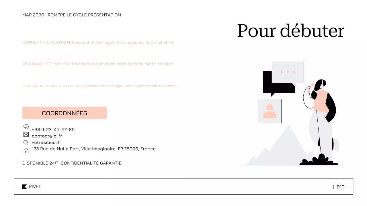 Modèle de présentation apaisant et doux pour le traitement et le rétablissement de la toxicomanie