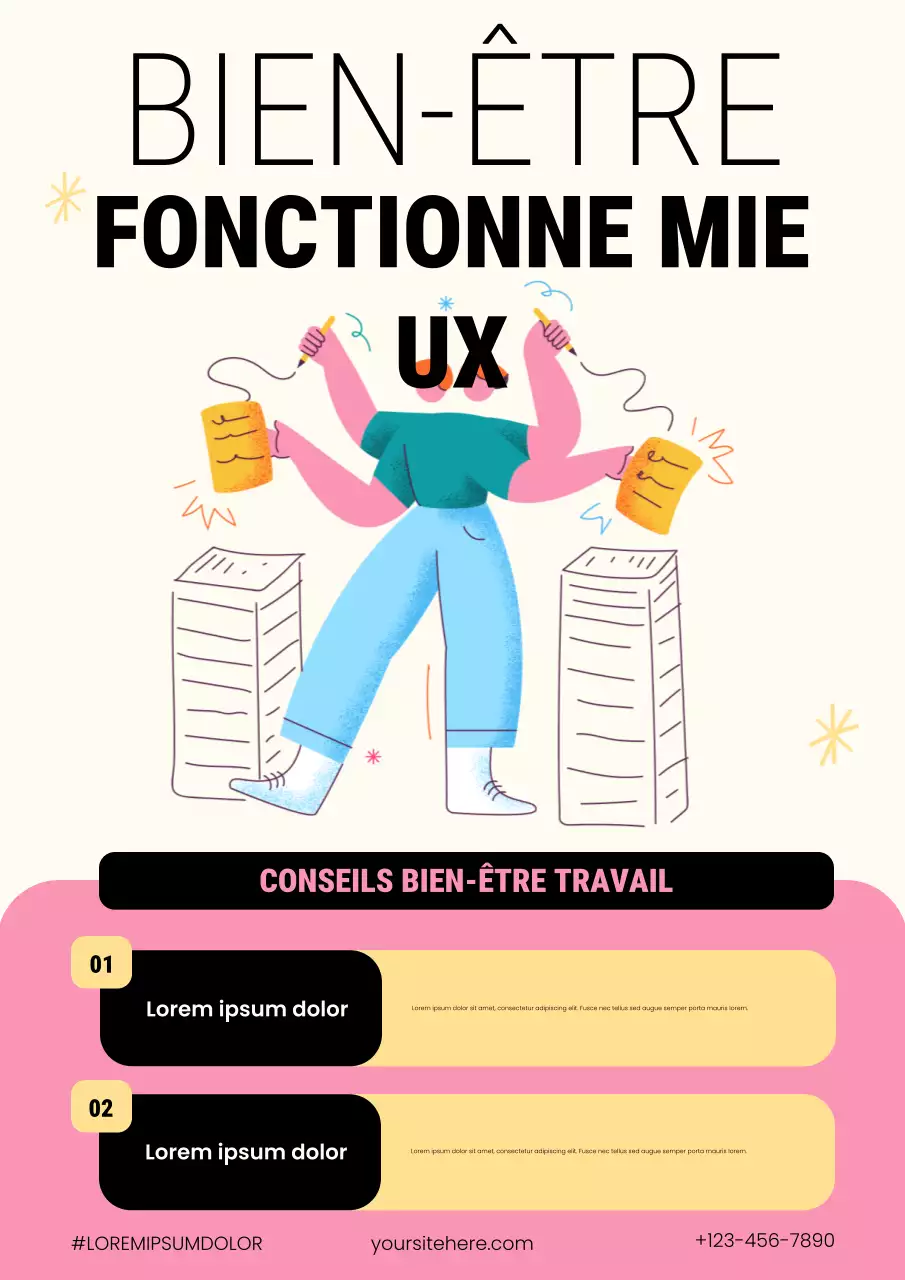 Affiche du programme de bien-être au travail d'Orange