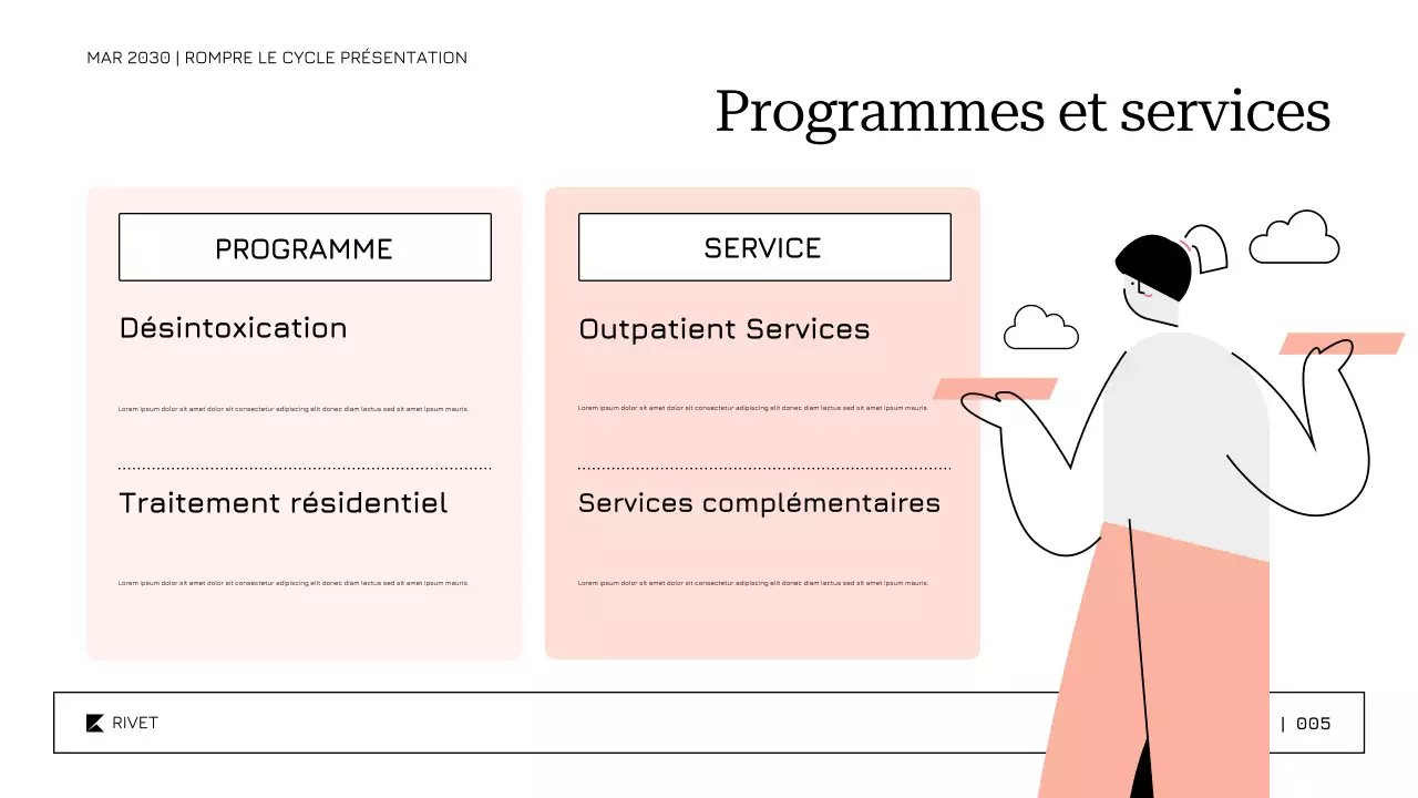 Modèle de présentation apaisant et doux pour le traitement et le rétablissement de la toxicomanie