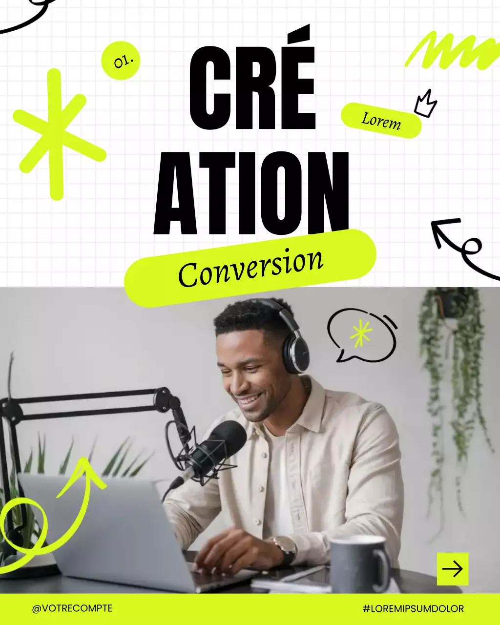 Carrousel de conseils pour les créateurs de Neon Modern sur Instagram