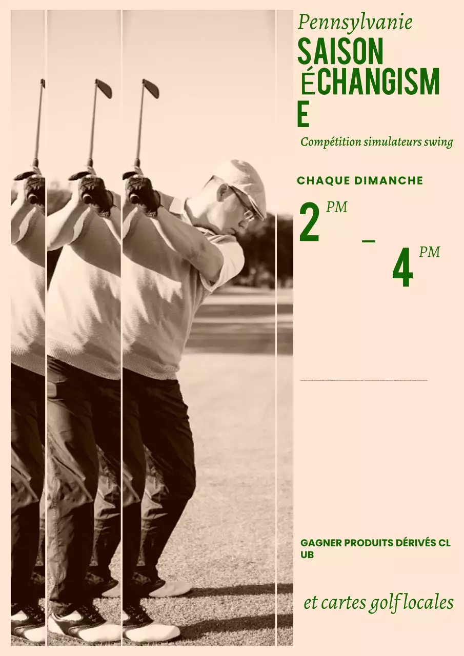 Affiche sportive régionale beige Bintage