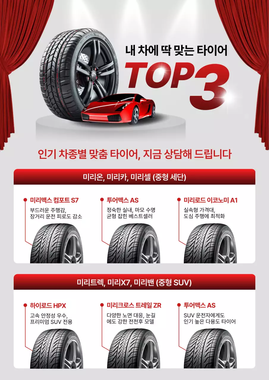 빨강 모던 자동차 광고