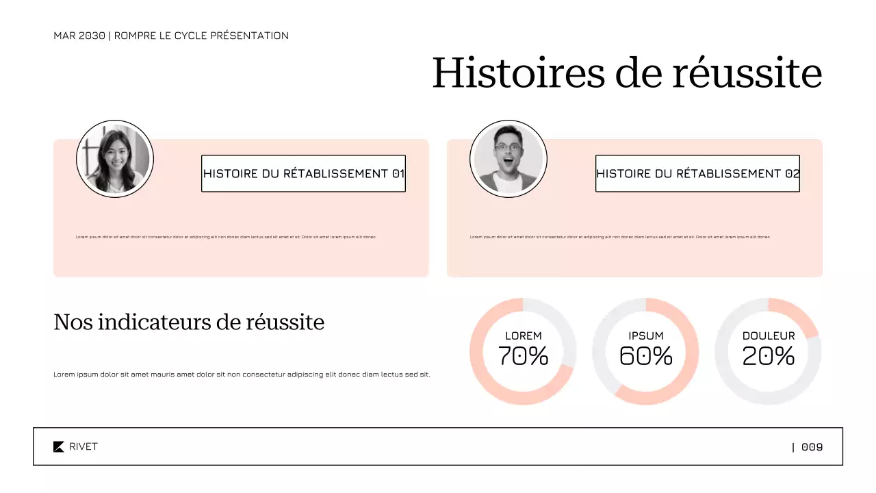 Modèle de présentation apaisant et doux pour le traitement et le rétablissement de la toxicomanie