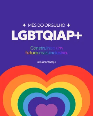 Postagem de anúncio do Purple Bold Pride no Instagram