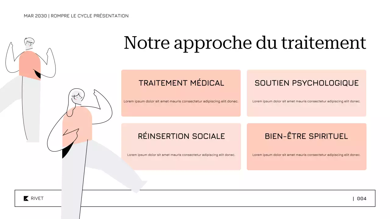 Modèle de présentation apaisant et doux pour le traitement et le rétablissement de la toxicomanie