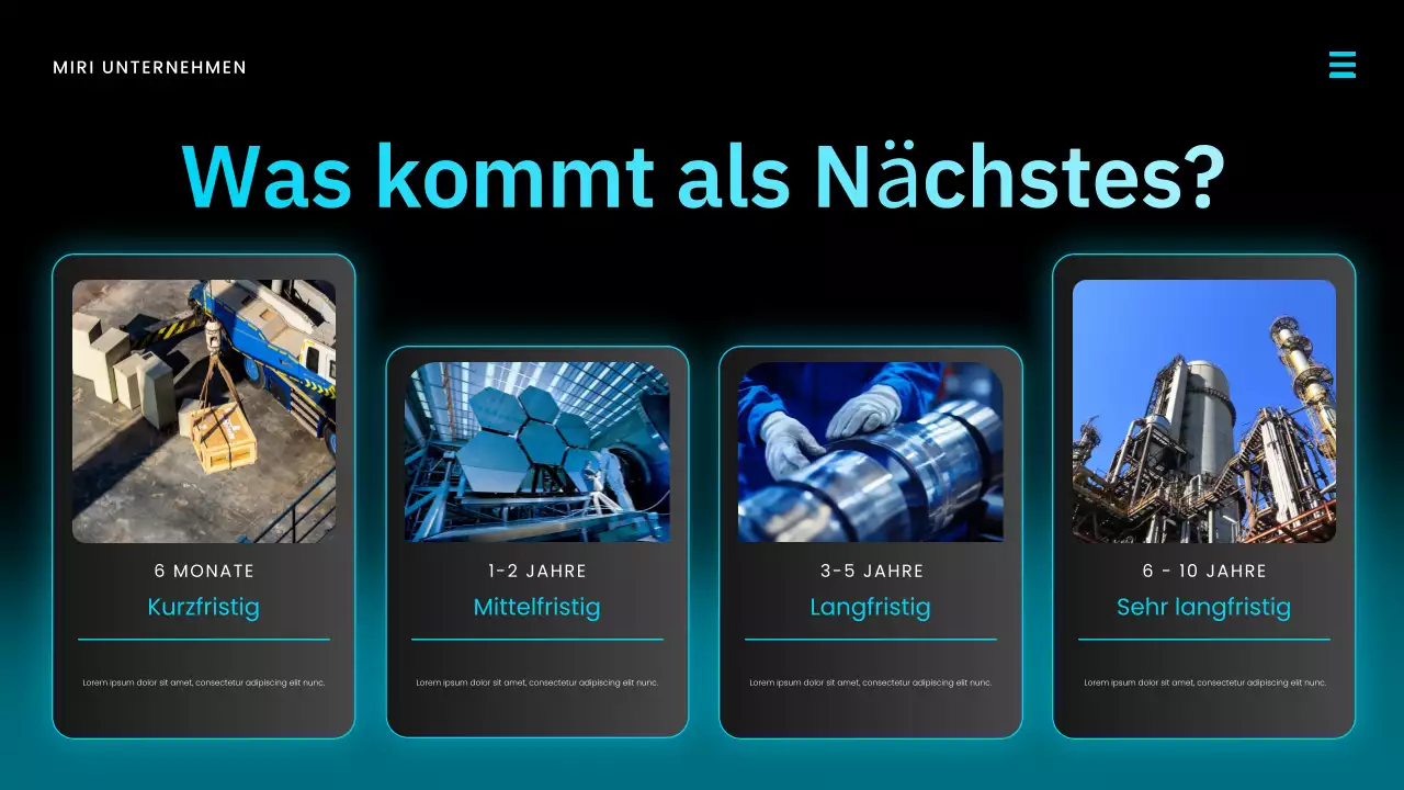 Blue Modern Marktbericht Präsentation