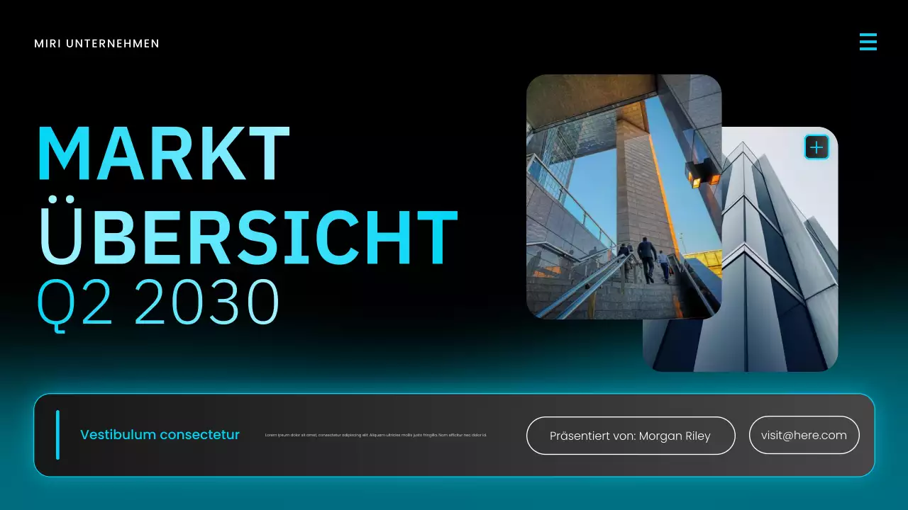 Blue Modern Marktbericht Präsentation