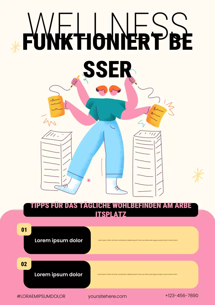 Poster zum Orange Workplace-Wellness-Programm