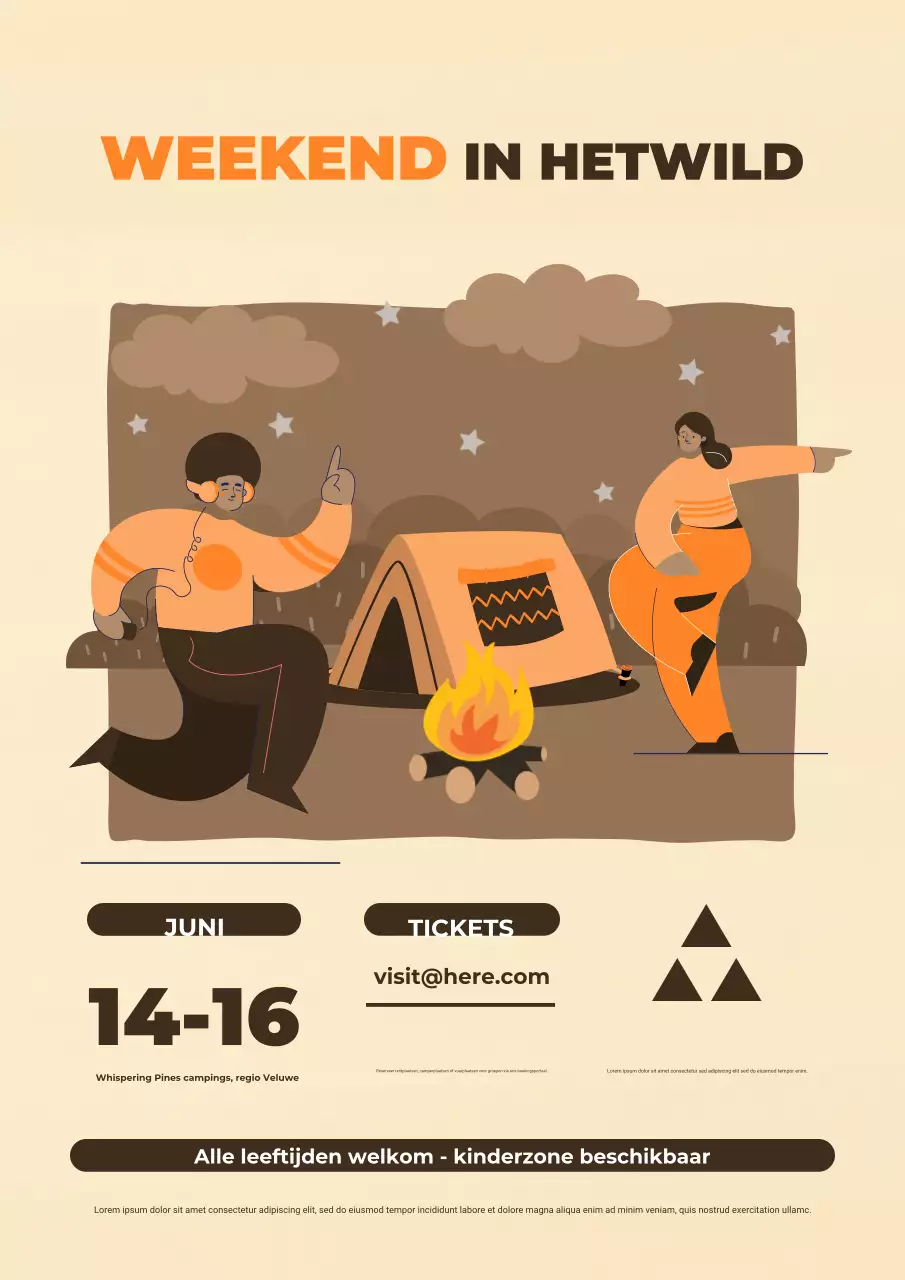 Earth Tone Camping Web Poster