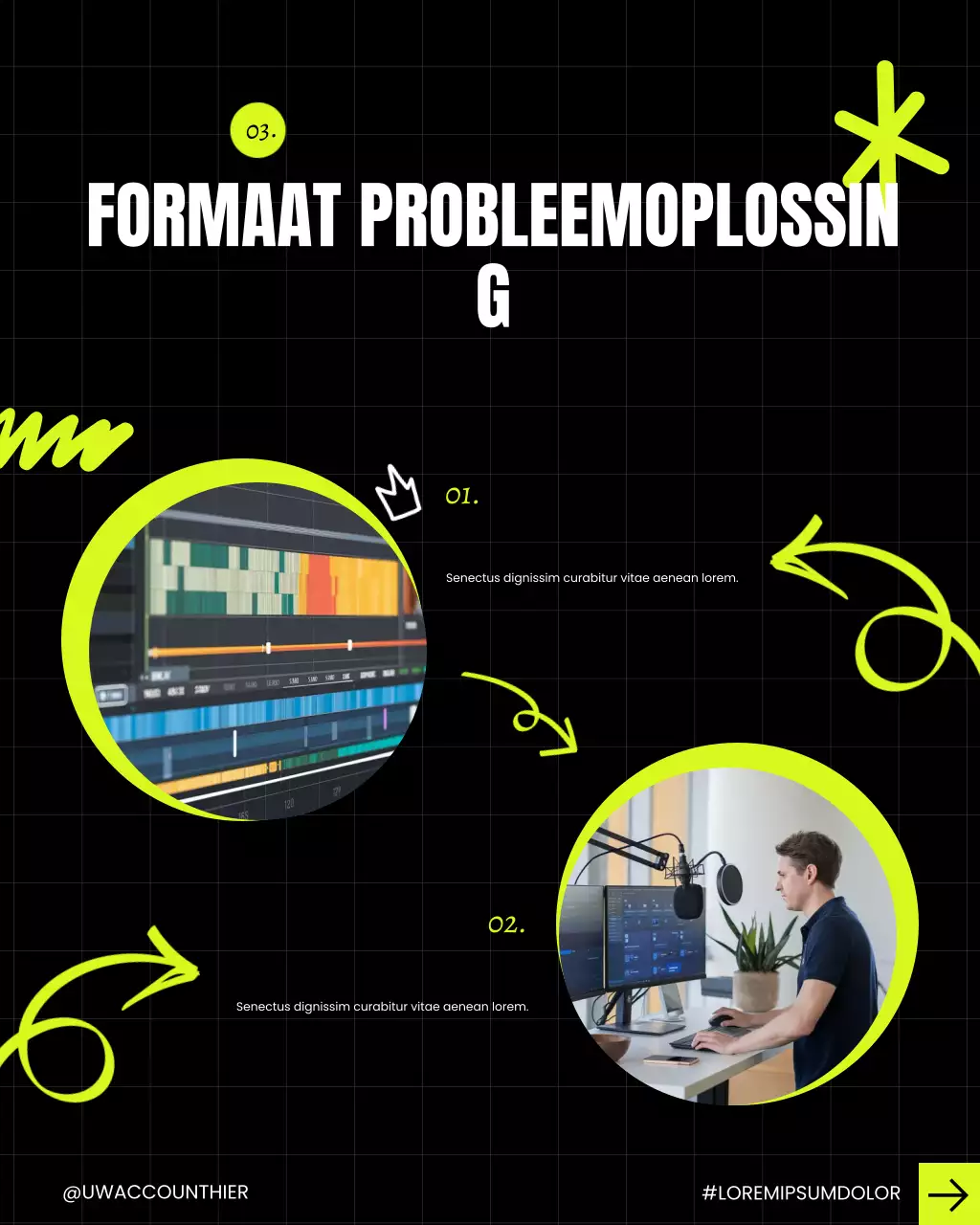 Neon Modern Creator Tips Carrousel Instagram-bericht