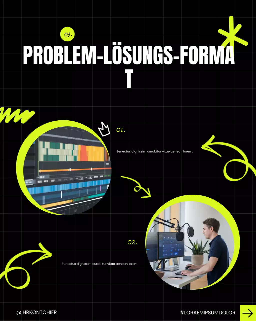 Neon Modern Creator Tipps Karussell Instagram Post