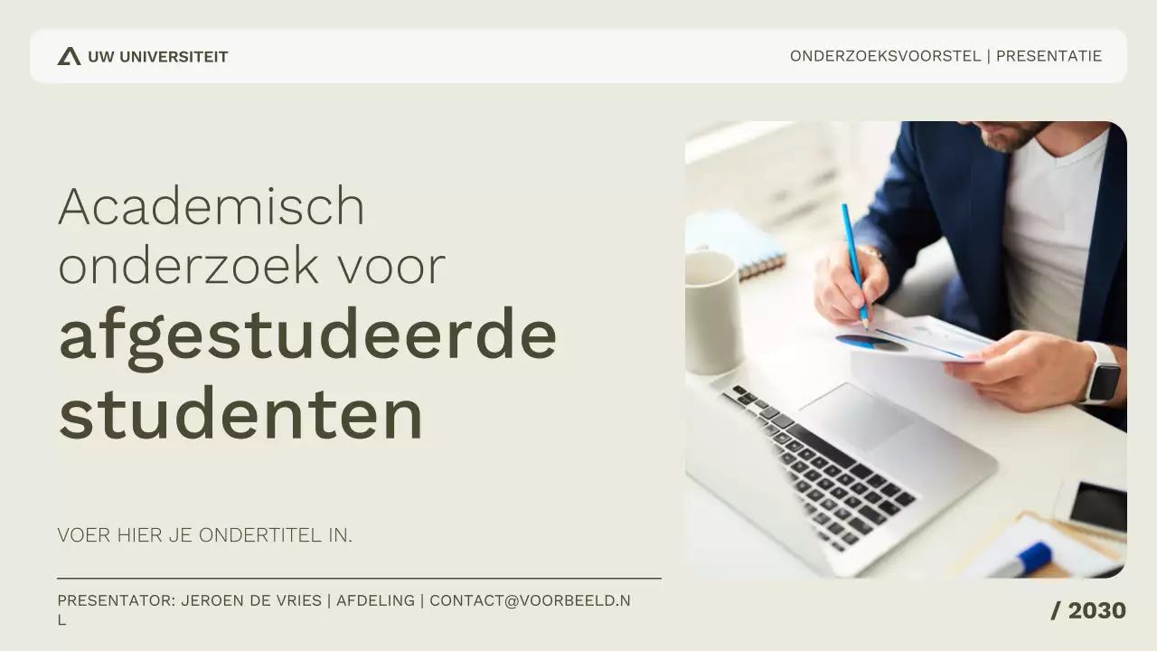 Eenvoudig en professioneel academisch onderzoek voor studie of conferentiepresentatie