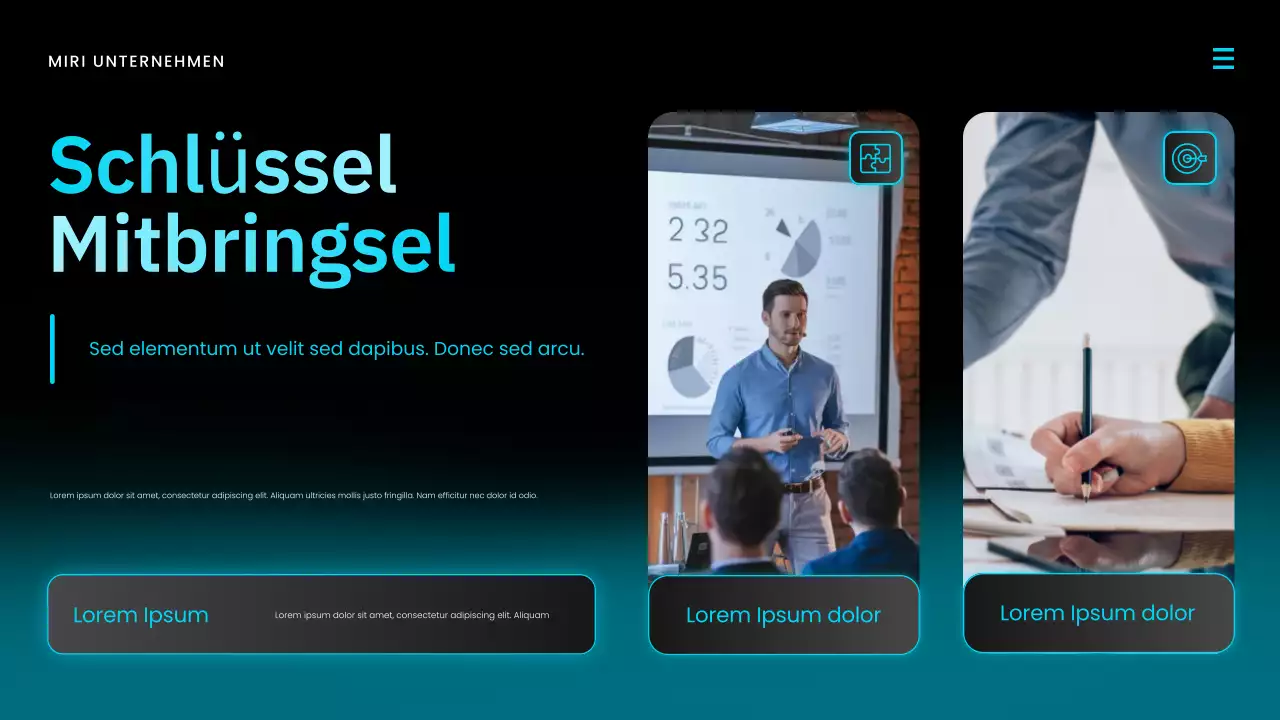 Blue Modern Marktbericht Präsentation