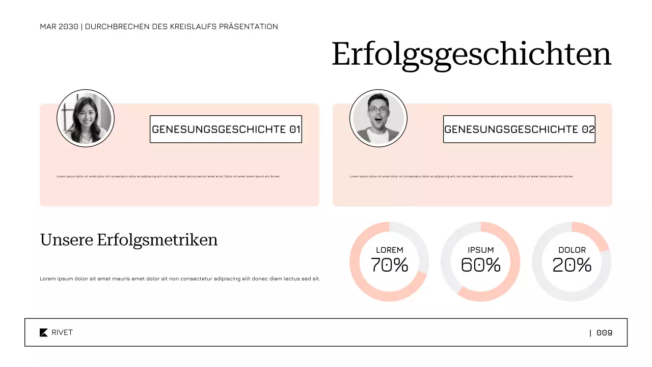 Sanfte, beruhigende Vorlage für die Behandlung und Genesung von Drogenmissbrauch Präsentation