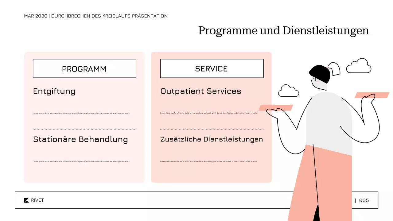 Sanfte, beruhigende Vorlage für die Behandlung und Genesung von Drogenmissbrauch Präsentation