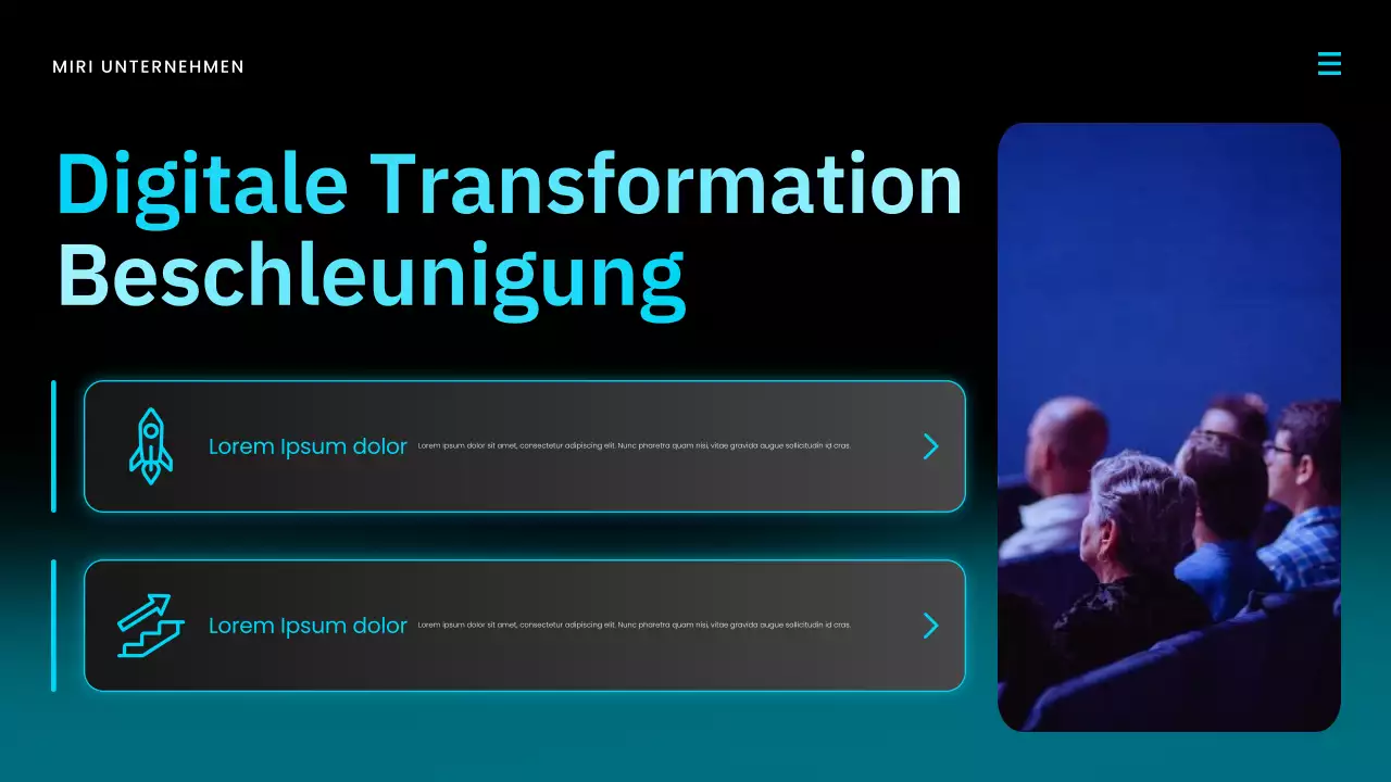 Blue Modern Marktbericht Präsentation