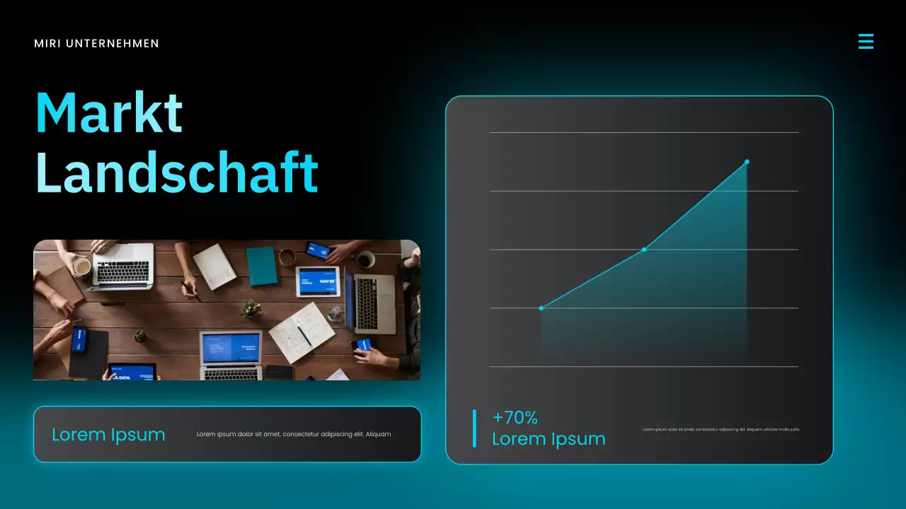 Blue Modern Marktbericht Präsentation