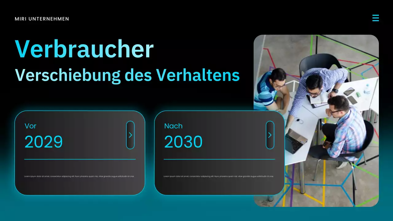 Blue Modern Marktbericht Präsentation